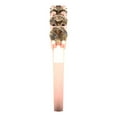 thumbnail image 4 of 1.19 ctw Wedding Band for Women - 14K Rose Gold Simulated Champagne Diamond Stackable Eternity Ring, 4 of 6