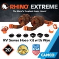 thumbnail image 3 of Camco RhinoEXTREME 20 Ft Sewer Hose Kit with 360 Degree Swivel Wye Fitting, 3 of 9