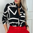 thumbnail image 1 of Mode Décontractée Aguichant Patchwork Imprimé Chemise à Manches Longues Blouse, 1 of 6