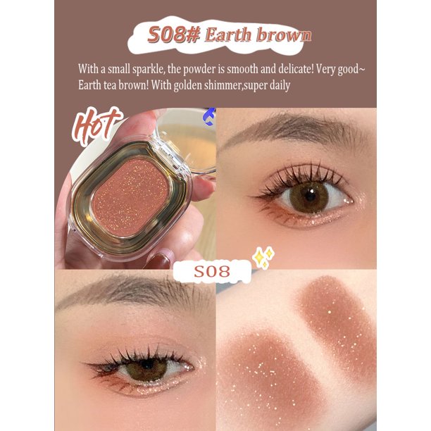 Paleta de sombras de ojos gris Macaron Sombra de ojos mate brillante Base de maquillaje Pigmento marrón tierra Rubor Contorno en polvo Paleta de un solo color