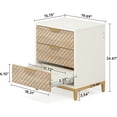 thumbnail image 2 of Tribesigns Night Stands for Bedrooms, White and Gold Nightstands with 3 Drawers, 2 of 5