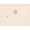 thumbnail image 2 of Henri de Toulouse-Lautrec 18x15 Gold Ornate Wood Frame and Double Matted Museum Art Print Titled - Elles: Woman Carrying a Tray, Mme. Baron and Mlle. Popo (1896), 2 of 4