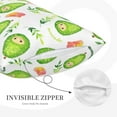 thumbnail image 3 of Pofeuu Kawaii Avocado Print Polyester Microfiber Plush Pillowcases, Super Soft and Cozy Pillow Case Covers with Envelop Closure（Pillow core not included）-14"x20", 3 of 6