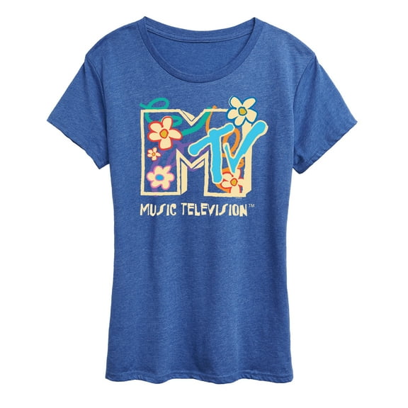 MTV - Drawn Floral Logo  - Women's Short Sleeve Graphic T-Shirt