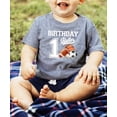 thumbnail image 4 of 1st Birthday Baller Shirt for Boys Sports Theme Party T-Shirt for 1 Year Old Toddler Granite Heather Shirt 18 Months, 4 of 5