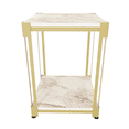 thumbnail image 5 of Decorotika Zenas 15" Wide Square Side End Table - Ephesus Gold, 5 of 5