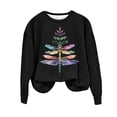 thumbnail image 2 of Patlollav Womens Round Neck Sweatshirts Printed Loose Fitting Long Sleeve Tops Blouse, 2 of 6