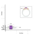 thumbnail image 4 of ANGARA Natural 2.2 Ct. Amethyst with Diamond Classic Ring in 14K Rose & White Gold for Women (Ring Size: 10), 4 of 9