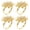 Golden, variant on LABSERRON Elegant Round Alloy Napkin Rings For Table Setting 4Pcs 1.77In