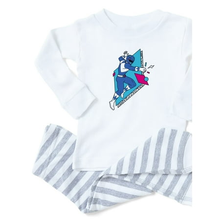 

CafePress - Power Rangers Blue Ranger Punching - Toddler Long Sleeve Pajama set