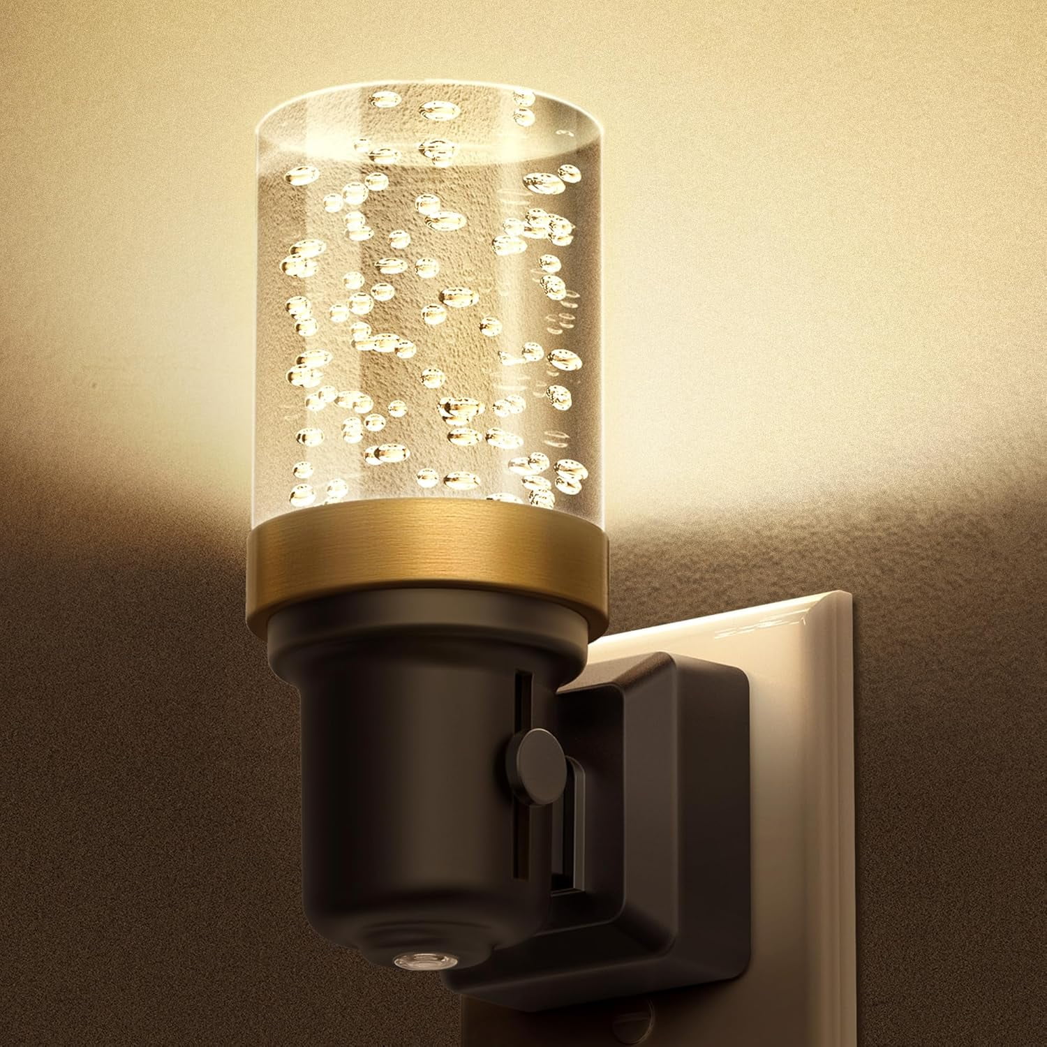 RGHJAR-LED Night Lights Plug into Wall, Modern Decorative Design Nightlights Plug in, Adjustable Brightness, Dimmable Night Light, Perfect for Adults' Bedroom, Hallway, Bathroom,Warm White