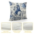 thumbnail image 4 of RUIYC Toile Pillow Covers,French Country Decor,Vintage Pillow case,Blue and White Pillow Cover,horse pillow cover,trendy throw pillow cover,, 4 of 5
