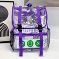 thumbnail image 3 of Mochila Estudiante PVC Transparente Mochila Deportiva Gran Capacidad para Mujer (púrpura), 3 of 9