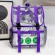 thumbnail image 3 of Mochila Estudiante PVC Transparente Mochila Deportiva Gran Capacidad para Mujer (púrpura), 3 of 9