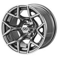 thumbnail image 2 of LSI Ninja 14" Golf Wheels Gm/Machined 205x30 FusionST Tires E-Z-GO & Club Car, 2 of 4