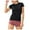 Black, variant on Women's Running Shirts Short Sleeve Athletic Tees Lightweight Quick Dry Workout Training Yoga Crewneck Tops(Pink,M)