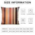 thumbnail image 5 of ONETECH  Throw Pillow Covers Print Zippered Pillowcase Orange Copper and Pale Peach Abstract with Cool Glass and Vintage Stripe Design 18x18 Square Decor for Home Bed Couch Sofa, 5 of 5