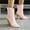 Pink, variant on OKBOP Women's High-Heels Mid Calf Boots-Warm Mid Calf Tan Boots Winter Non Slip Shoes for Women Fashion Christmas Womens Boots Clearance