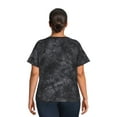 thumbnail image 3 of Terra & Sky Women's Plus Size Raglan Sleeve Tie Front Tee, 3 of 5