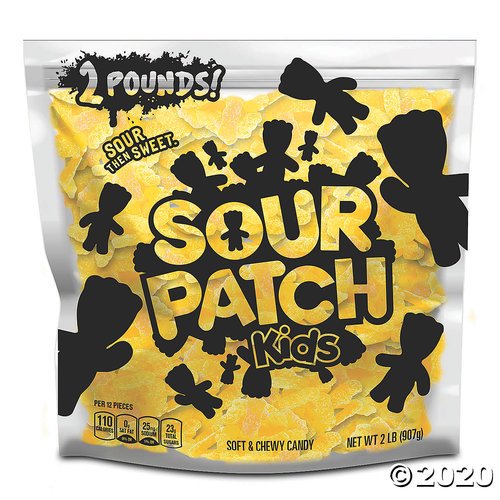 SOUR PATCH KIDS Lemon Soft & Chewy Candy, Just Yellow (2 LB Party Size