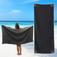 thumbnail image 1 of Toalla de toalla de playa Toalla liviana para hombres Mujeres 75 x 30 pulgadas Seco rápido para el fitness Invactics Essentials Gym Camping Bailing Negro, 1 of 8