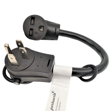 Parkworld 62046 RV 50A Splitter Adapter Cord 14-50P to 14-50R & 6-30R Industry 3-Prong 30A 250V Female (1.5FT)