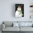 thumbnail image 2 of Canvas Wall Art - Melinda Hipsher 'Whimsical Country Snowman With Snowflakes' Wall Art for Living Room, Bedroom, or Office DÃ©cor by Trademark Fine Art - 30 x 47 Inches, 2 of 4