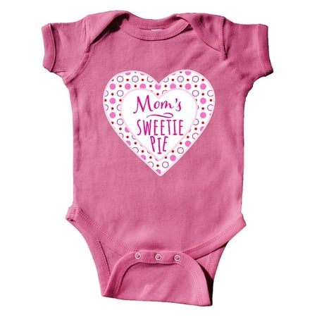 

Inktastic Mom s Sweetie Pie with Pink Hearts Gift Baby Boy or Baby Girl Bodysuit