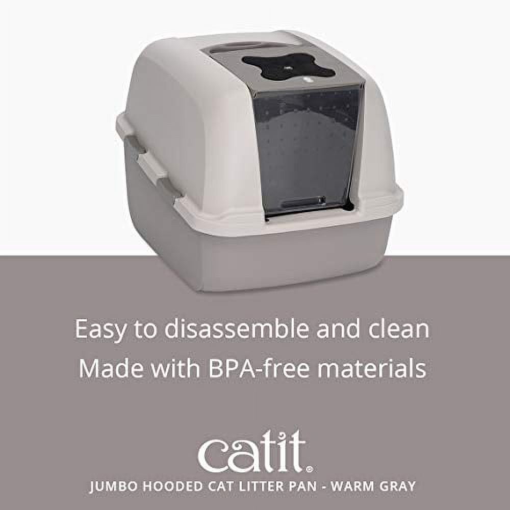 Catit Jumbo Covered Kitty Litter Pan Extra Large Size, Hooded