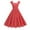Red, variant on Womens Red Polka Dot Fit Flare Dress Square Neck Design Lightweight Fabric Relaxed Silhouette for Party Wear Pink XXL
