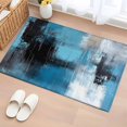 thumbnail image 2 of White Blue Black Oil Painting 2x3 Area Rugs for Living Room, Abstract Art Non Slip Floor Mat Washable Low-Profile Indoor Carpet for Bedroom, Dining Room, Bathroom, 2 of 9