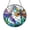 Acrylic 3.5 Inch, variant on Nature themed dragonfly circle suncatcher, multicolor winged insect decor piece
