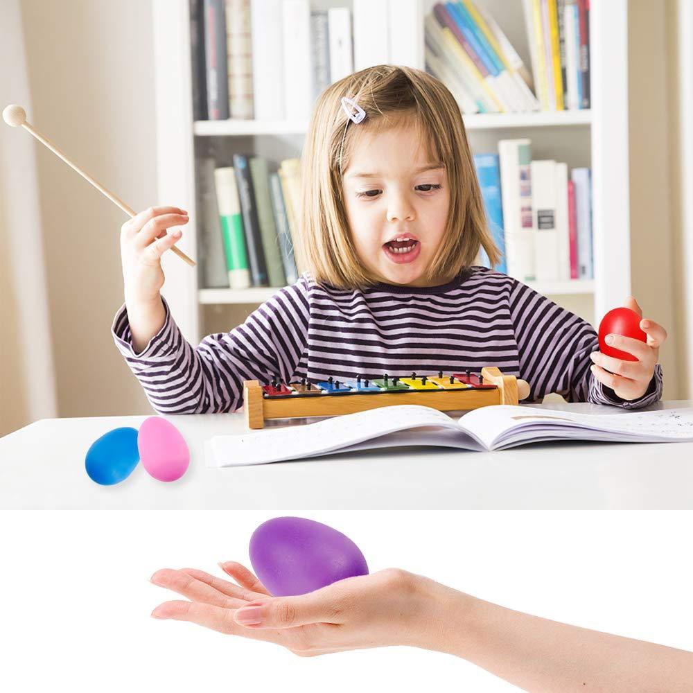Plastic Percussion Musical Egg Maracas Shakers Children Kids Toys Fun Gift SP