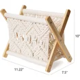 thumbnail image 4 of Revistero de macramé JAMW bohemio Sencillez 11.22 largo x 7.5 ancho x 10 alto, 4 of 5