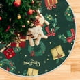thumbnail image 6 of Ryvnso Christmas Tree Skirt Christmas Elements Pattern Xmas Tree Skirts Ornament Home Decorations 35.4", 6 of 6