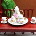thumbnail image 3 of Juego de té en miniatura Dollhouse de cerámica a escala 1:12 de 15 piezas, 3 of 3