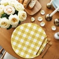 thumbnail image 2 of Yellow Gradient Round Placemats Set of 2 for Dinning Tables,Heat-proof Braided Table Mats 13 Inch,Farm Plaid Buffalo Checkered Gingham Washable Place Mat for Kitchen Restaurant Party Table Decor, 2 of 9