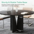 thumbnail image 5 of 4-Person Round Conference Table, Small Compact Conference Table With Sturdy Base, Modern Round Meeting Table For Office, Training, Negotiation (Black), 5 of 7