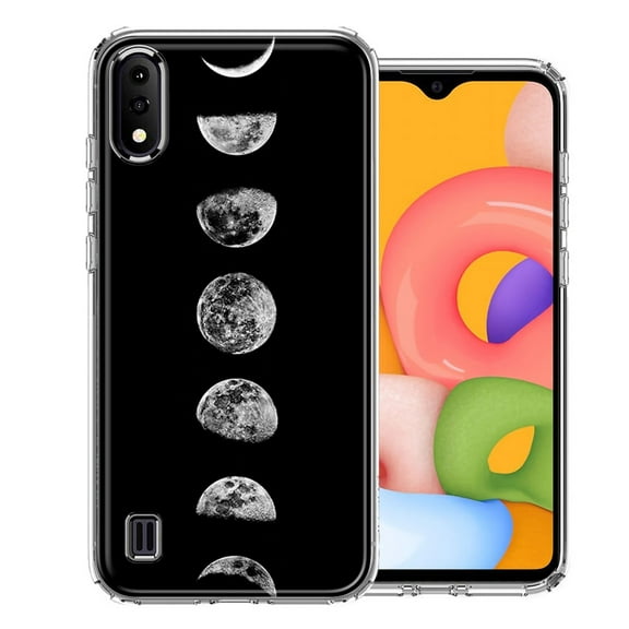 MUNDAZE For Samsung A01 Moon Transitions Design Double Layer Phone Case Cover