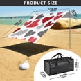 thumbnail image 4 of Portable Beach Tent Sun Shelter With Ground Pegs Water And Wind Resistant Sun Shade Canopy Angle Adjustable Hand-drawn Hearts, 4 of 7