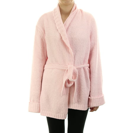 Alfani - Alfani Pink Chenille Shawl-Collar Short Robe L - Walmart.com