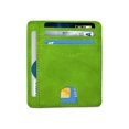 thumbnail image 1 of YOPTOP Slim Minimalist Front Pocket RFID Blocking Leather Wallets For Men And Women,Lime Green, 1 of 7