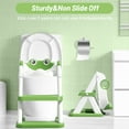 thumbnail image 6 of COOSEYA 2 in 1 Potty Training Toilet with Step Stool for Toddlers,Baby Seat with Splash Guard and Anti-Slip Pad (Frog/Green), 6 of 10