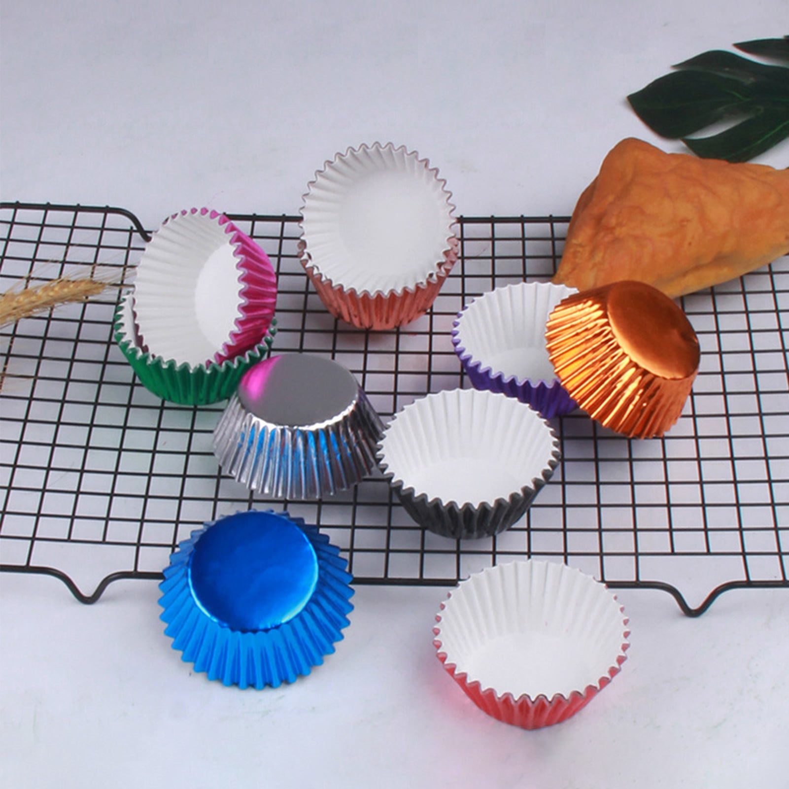 100X Christmas Mini Cupcake Liners Muffin Case Cake Paper Baking Cups Colorful