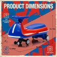 thumbnail image 2 of NovaDrive 12V Kids Ride On Electric Wiggle Car with 2-in-1 Design, Controllable LED Lights, Flashing PU Wheels, Wide Auxiliary Wheels, Triangular Stability, Bluetooth Music, Up to 5 MPH, Ages 3+, 2 of 6