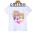 thumbnail image 2 of Camisetas de algodón para niños y niñas, camisetas con estampado gráfico de dibujos animados de anime Lanky Box, ropa para niños, camisetas de verano para bebés de 2 a 13 años, 2 of 5