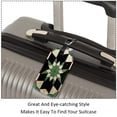 thumbnail image 3 of Square 2Pack PU Leather Geometry Cruise Luggage Tag with Privacy Cover and Name ID Tag for Travel Handbags Backpacks Luggage Tags, 3 of 6