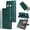 Green, variant on For Samsung Galaxy A50 A50S A30 A30S A20 Phone Case Wallet Case with Card Holder Magnetic For Samsung Galaxy Leather Phone Cases
