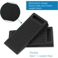 thumbnail image 2 of Tope de puerta de piso de goma antideslizante Ormromra 4 Piezas altura ajustable negro, 2 of 5