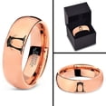 thumbnail image 4 of Tungsten Otter Otters Sea Animals Ring 7mm Men Women Comfort Fit 18k Rose Gold Dome Polished, 4 of 4